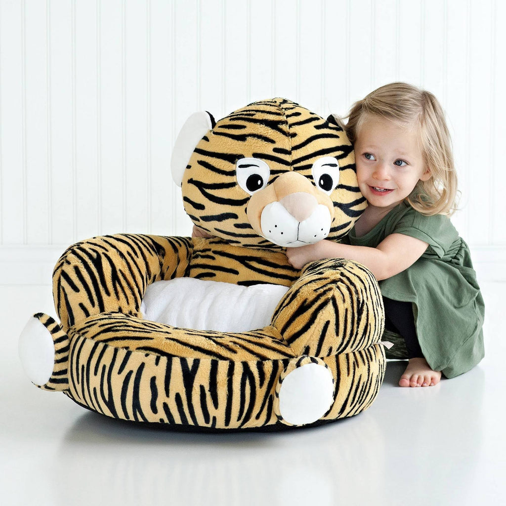 Orange Plush Tiger Character Chair R626