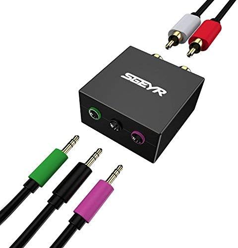 5.1 Audio Console Adapter Stereo RCA to 3 x 3.5mm Jack Bidirectional Conversion N481