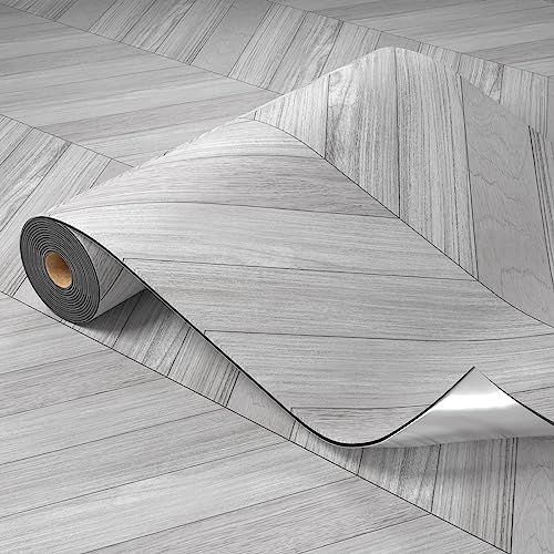 Light Wood Peel and Stick Vinyl Flooring Roll 23"x 393" 64 Sq.Ft O309
