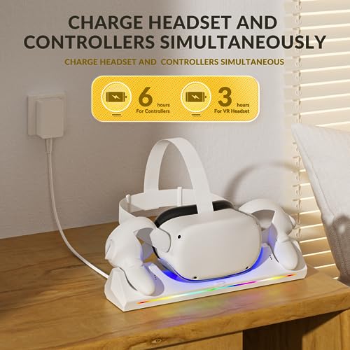 Charging Dock for VR Headset & Controllers with 2 Rechargeable 2100mAh Batteries X146716