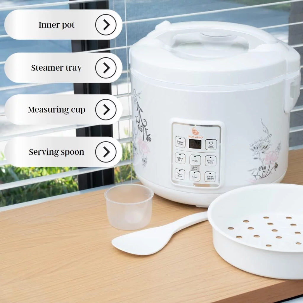 20 Cup Cooked (10 Cup Uncooked) Rice Cooker Food Steamer J661062
