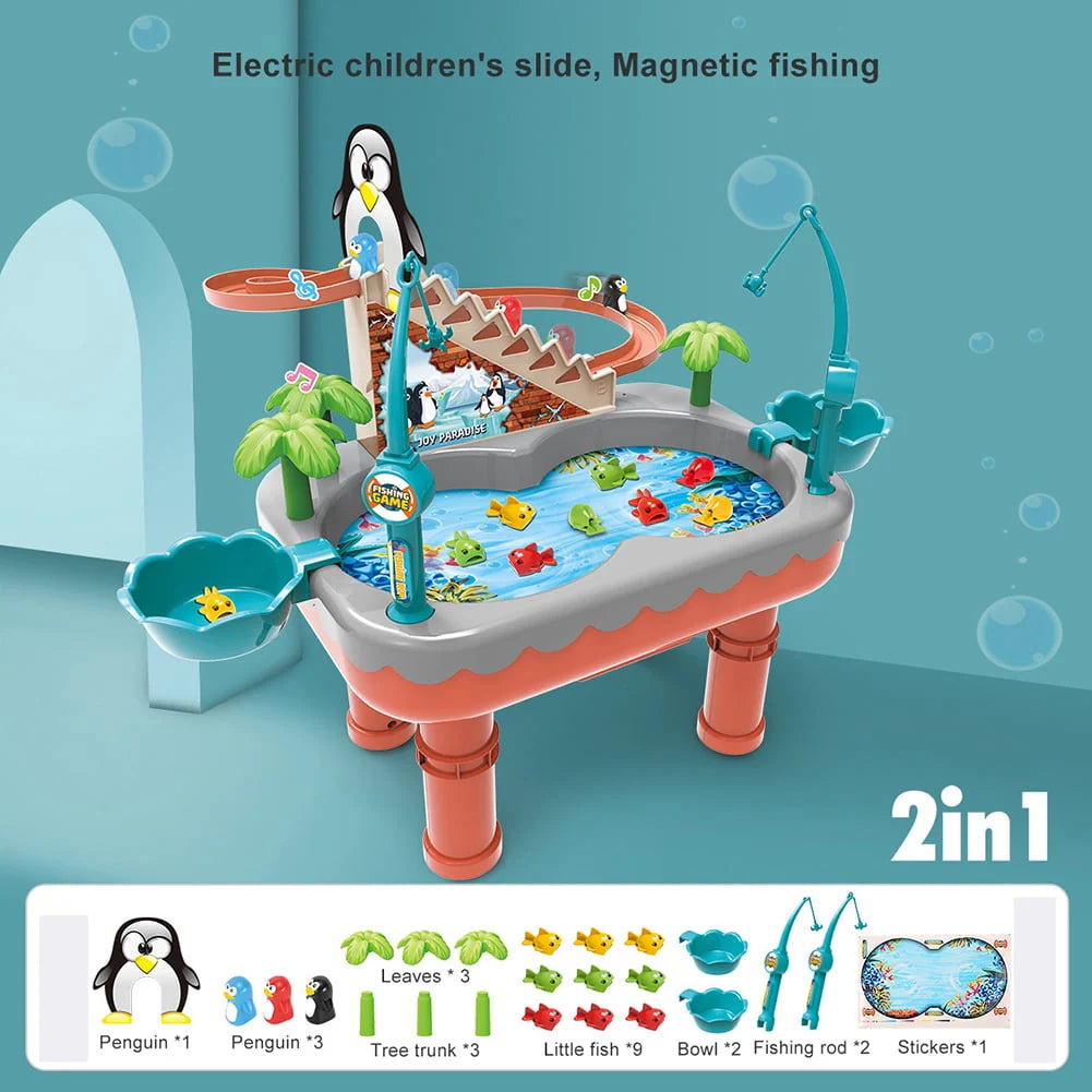 Toddler Toys Fishing Table Toys Water Table Pool Set X148