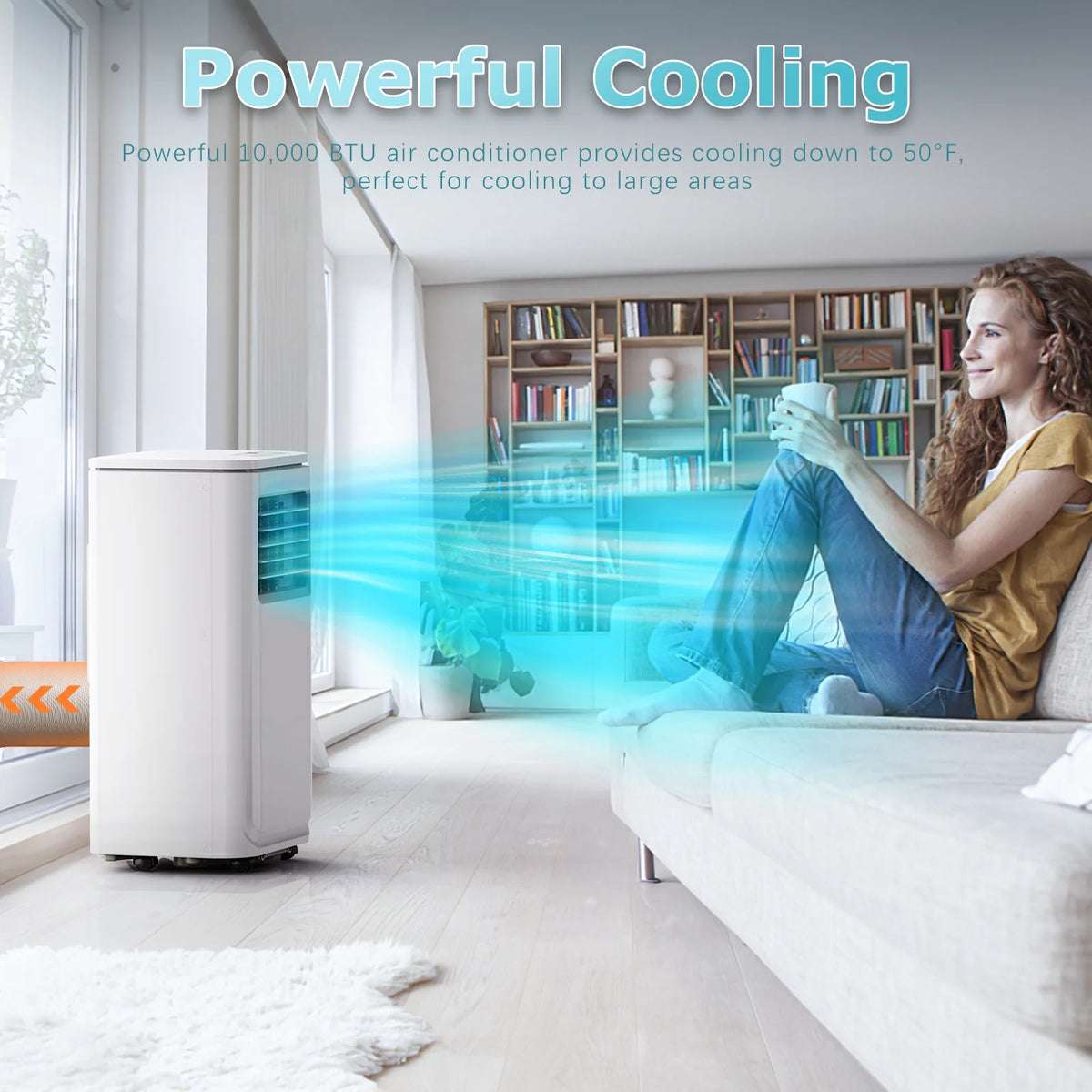 8000 BTU Portable Air Conditioner with Dehumidifier and Fan X957