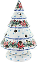 Red Wreath Christmas Tree Luminary B74340