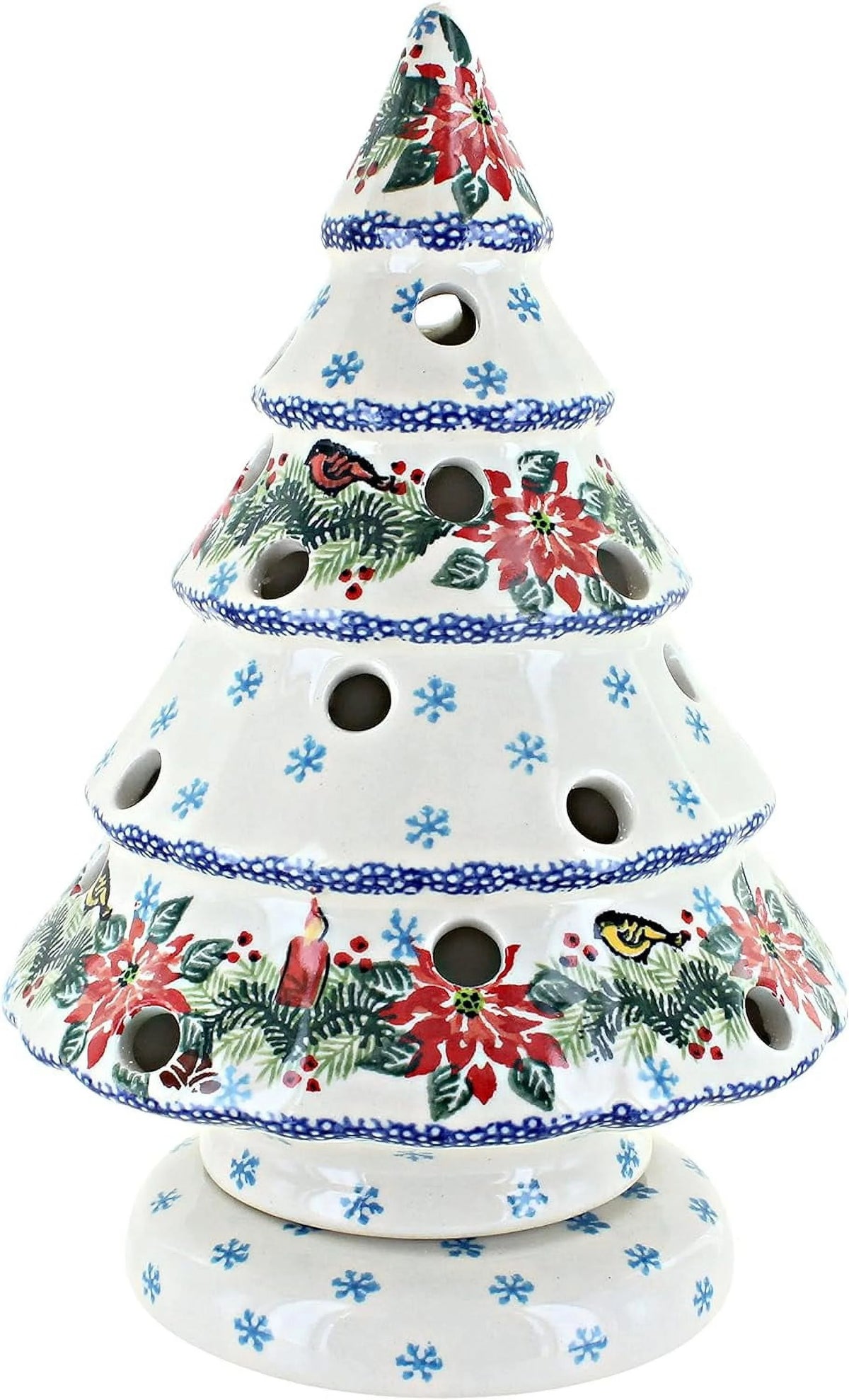 Red Wreath Christmas Tree Luminary B74340