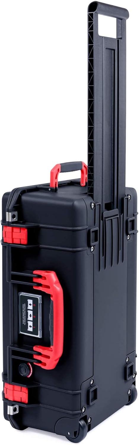 Black Pelican Air Case with Red Handles & Latches with TrekPak Dividers & Mesh Lid Organizer W953
