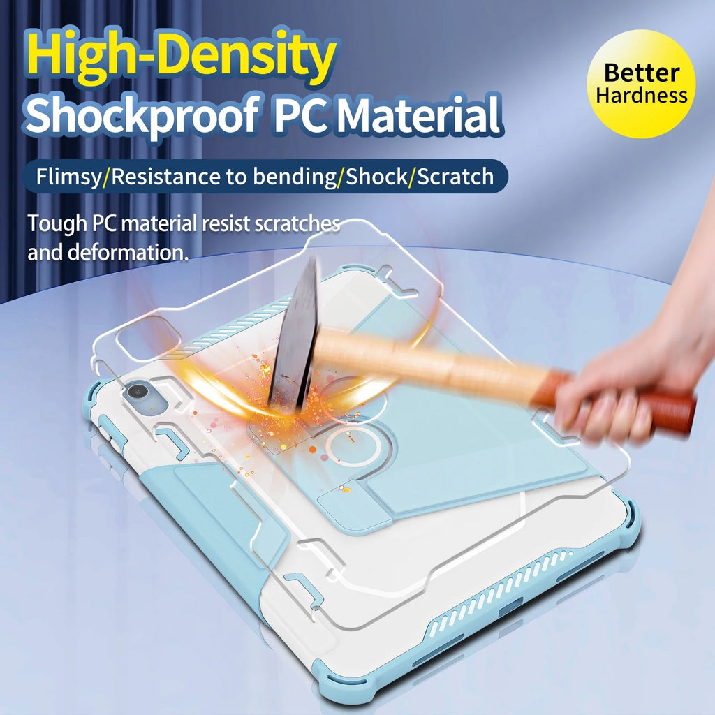 Skyblue Rotating Case for iPad 10th Generation 10.9-inch with Pencil Holder M6921
