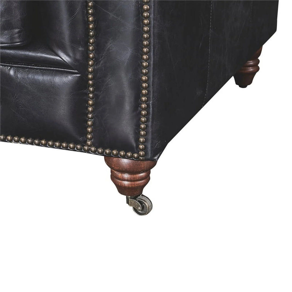 Black Leather Arm Chair A6310