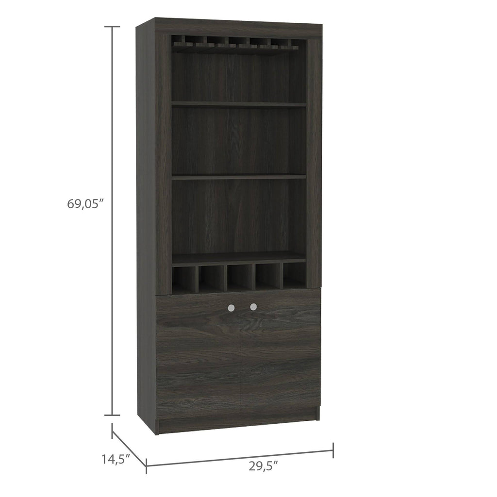 Black Wengue Bar Cabinet D81046