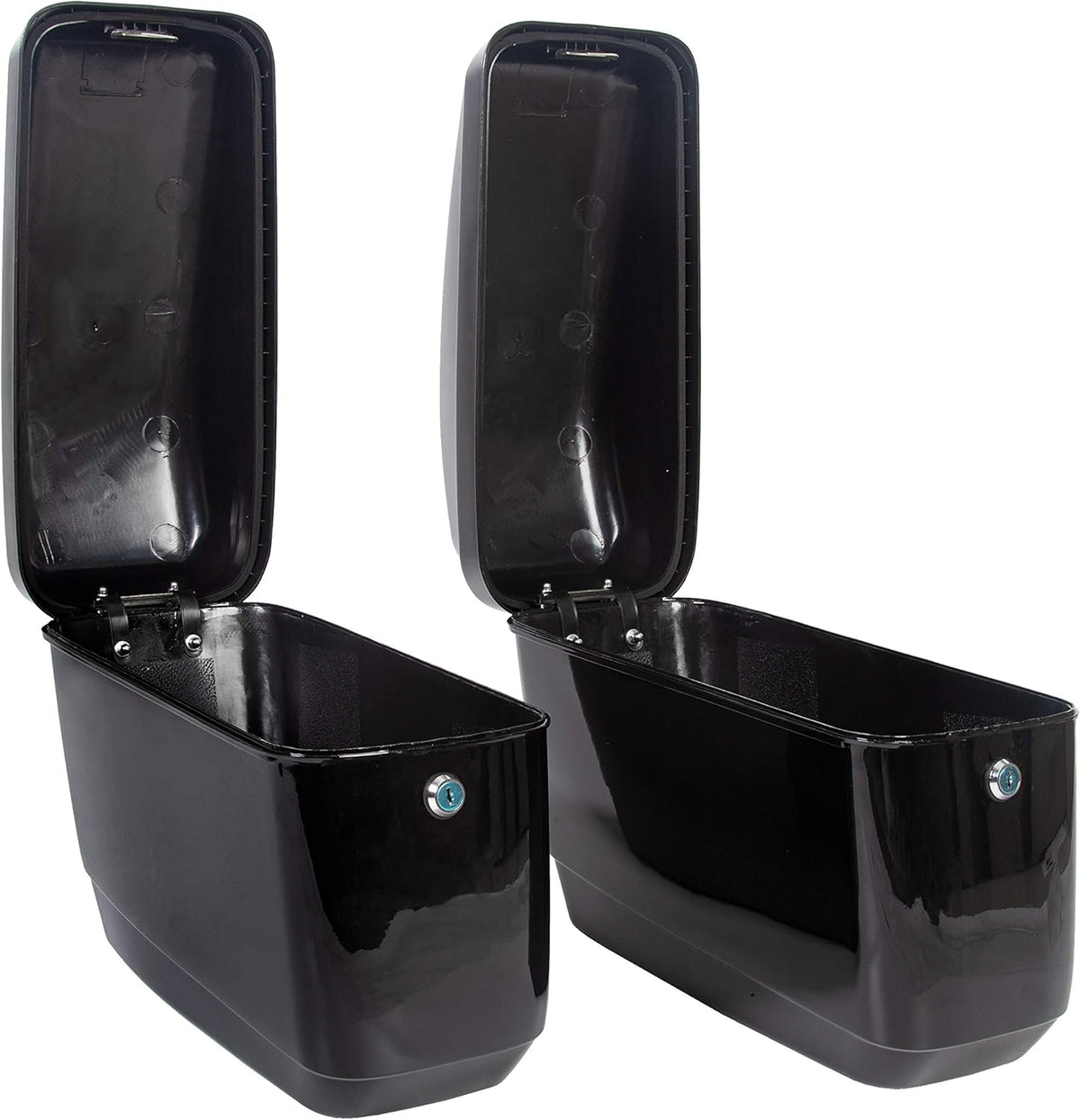 Hard Motorcycle Saddlebags with Mounting Kit Black Z158