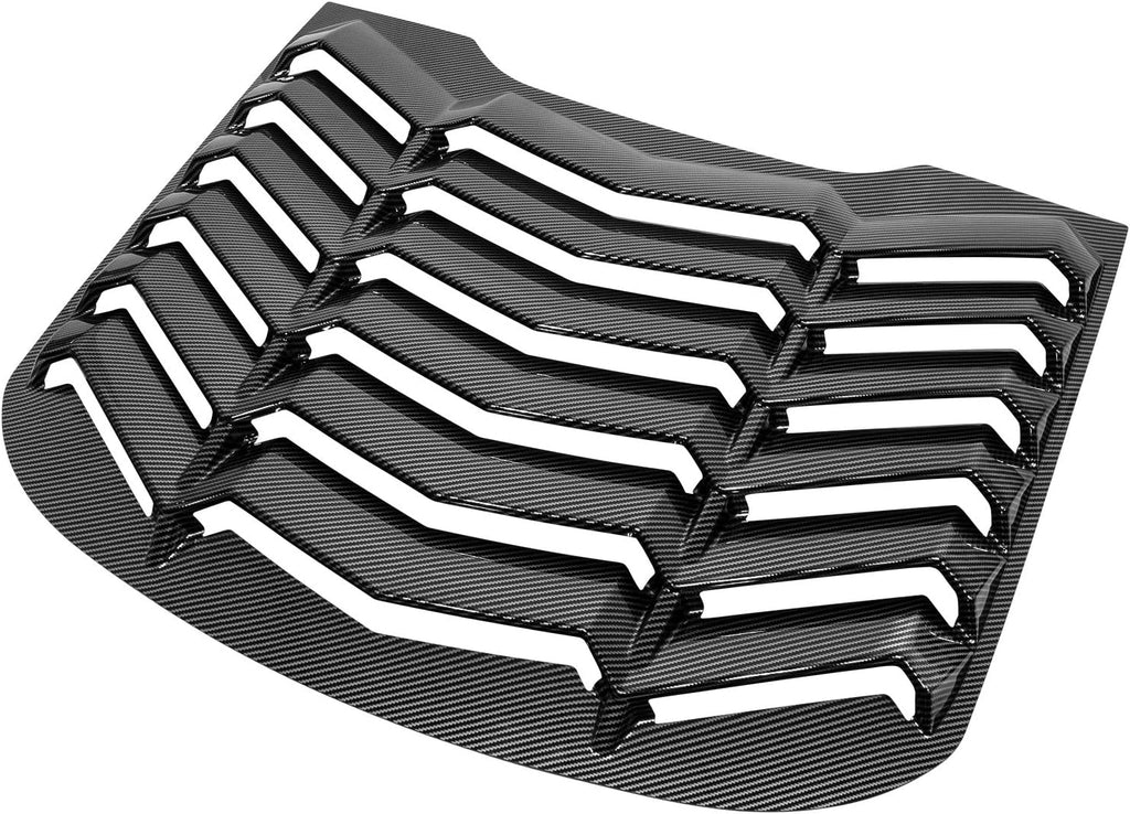 Rear Window Louver Windshield Sun Shade Cover ABS Glossy Carbon Fiber L1202