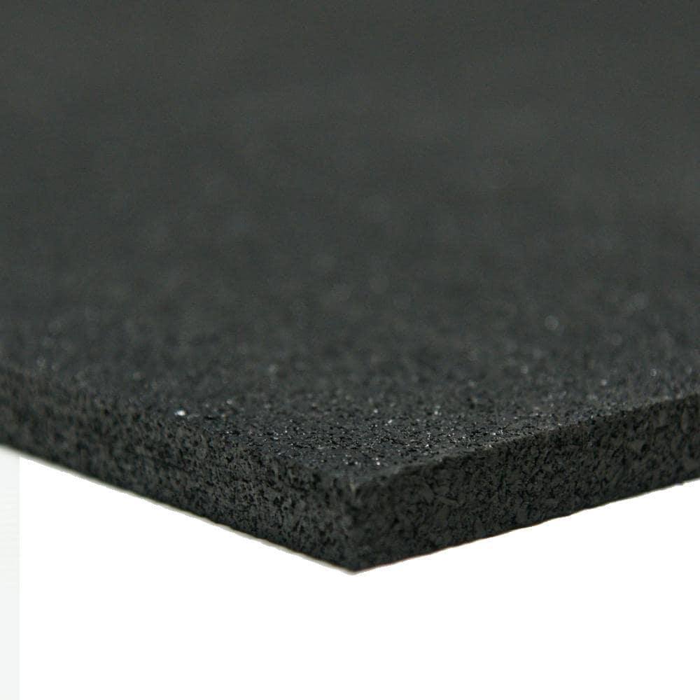 Black Rubber Garage Flooring Sheets and Rolls 3/8 in. T x 4 ft. W x 4 ft. L R931907