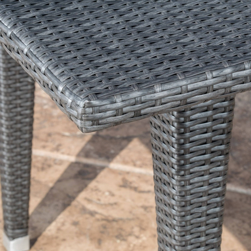 Rectangle Wicker Table Multi Brown X984