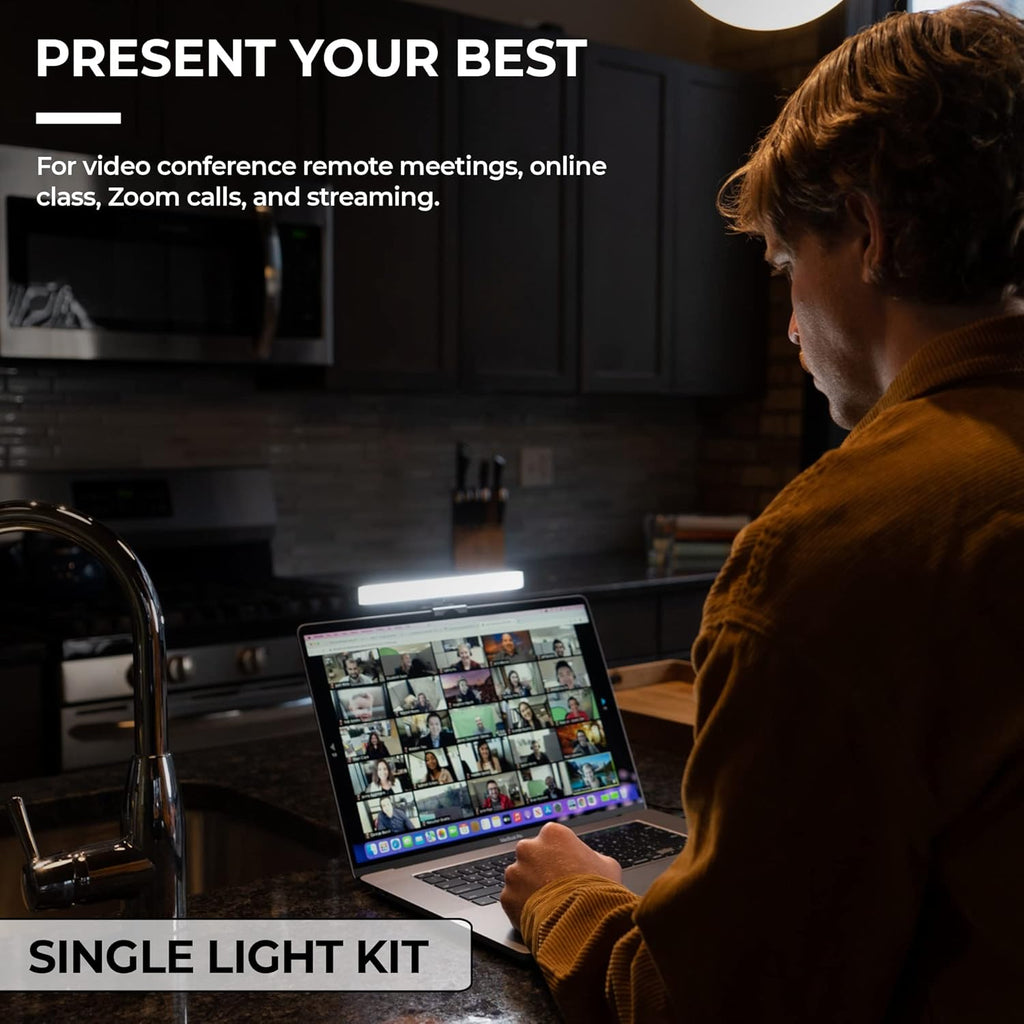 Video Conference Lighting for Monitor and Laptop, USB-C, Single Kit P595067