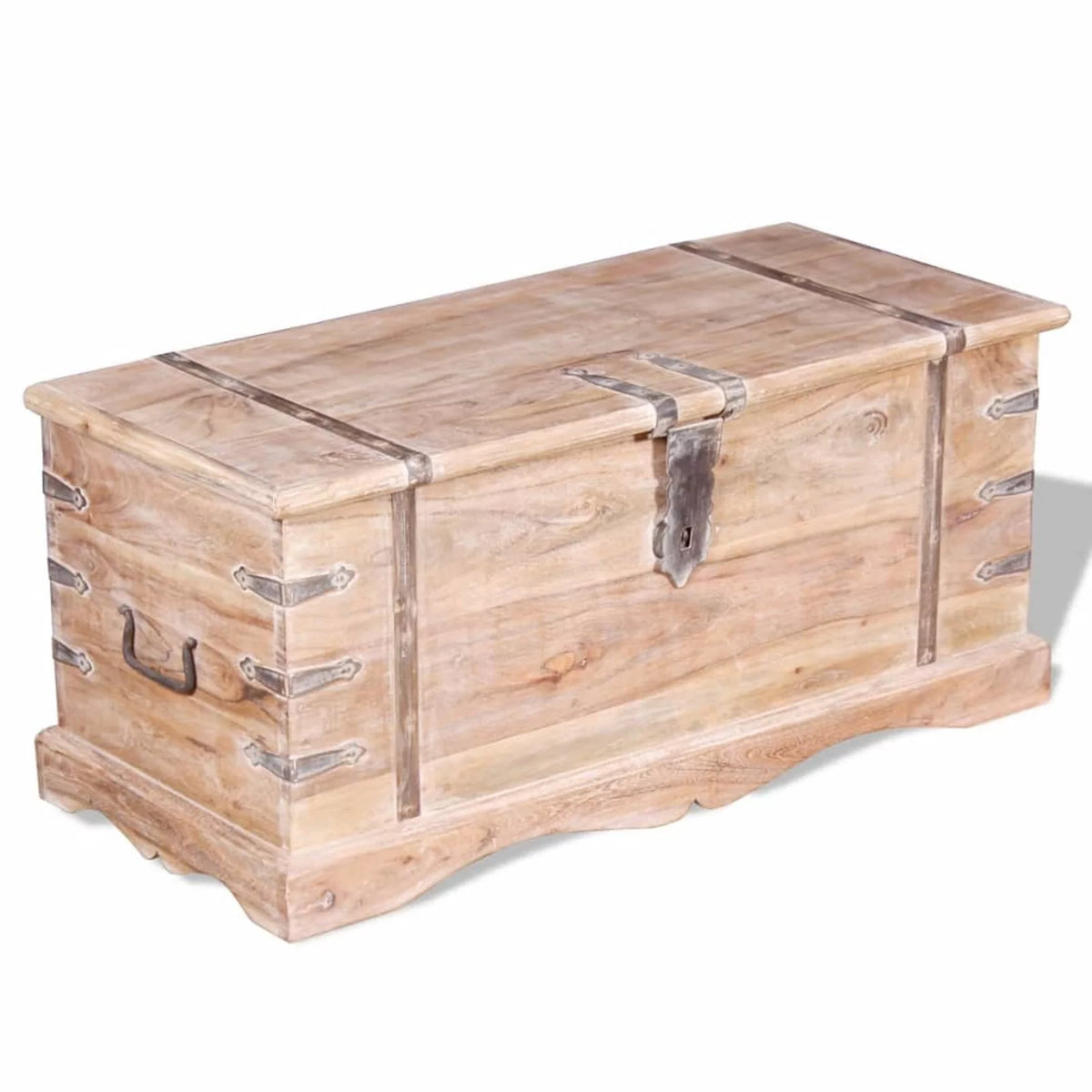 Brown Acacia Wood Storage Chest W3600
