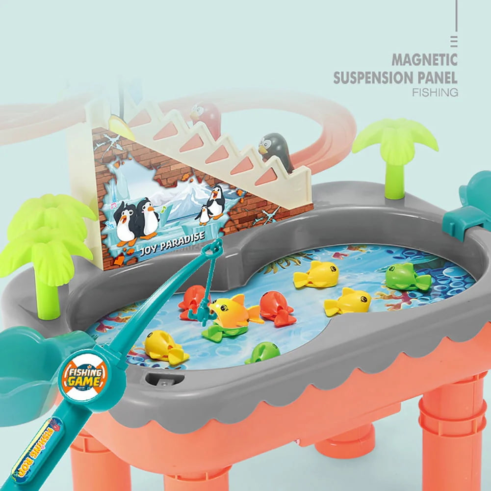 Toddler Toys Fishing Table Toys Water Table Pool Set X148