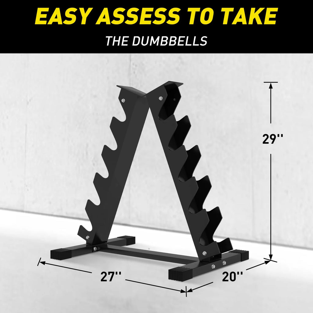 Rubber Hex Dumbbell Set with Racks I124