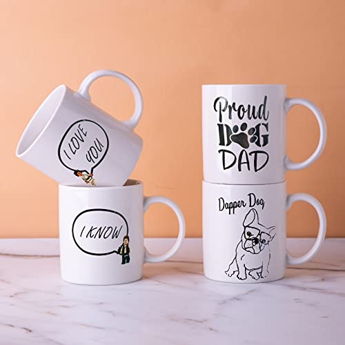 12 OZ White Ceramic Sublimation Mugs Set of 4 X225
