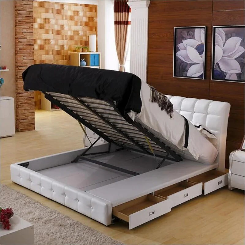 King Size Genuine Leather Bed F262