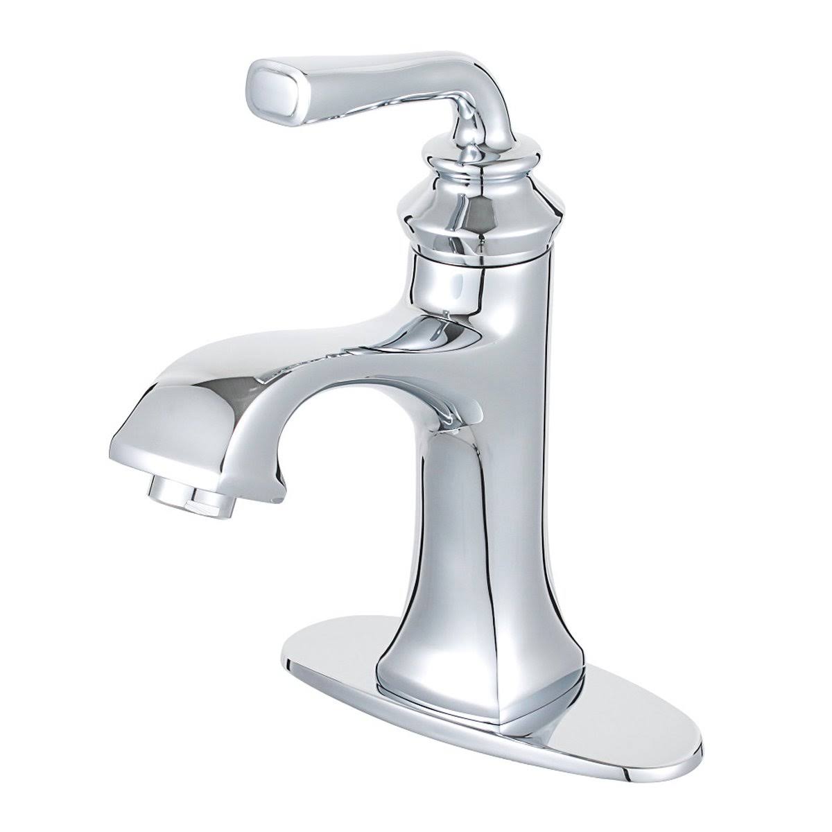 Brushed Nickel Single-Handle Bathroom Faucet with Push-Up Drain H186