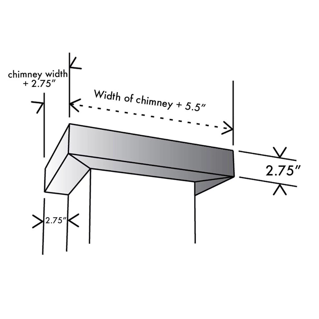 Crown Molding Profile for Wall Mount Range Hood C5613