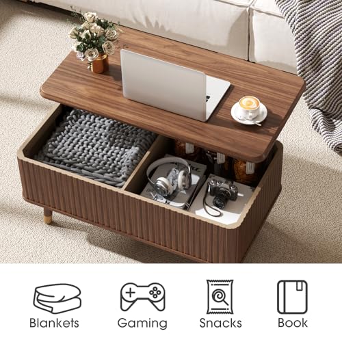 Lift Top Coffee Table with Storage Shelf W5268