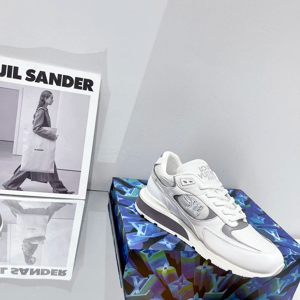 White Iridescent Textile Sneaker X119