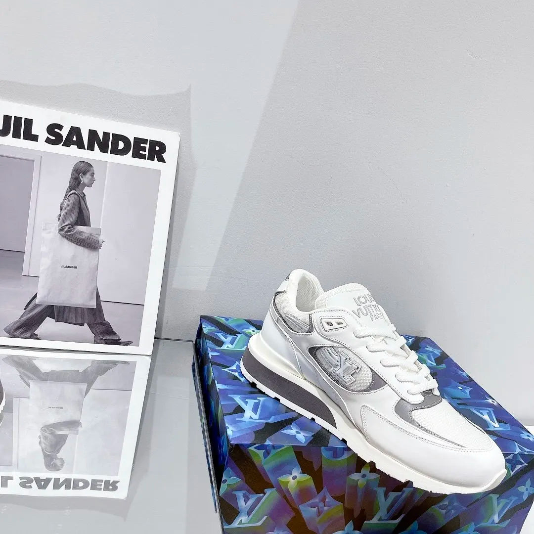 White Iridescent Textile Sneaker X119