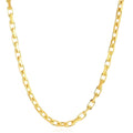 Solid 14K Yellow Gold 2.5mm Cable Chain Necklace 18" 20" 22" 24" R1258