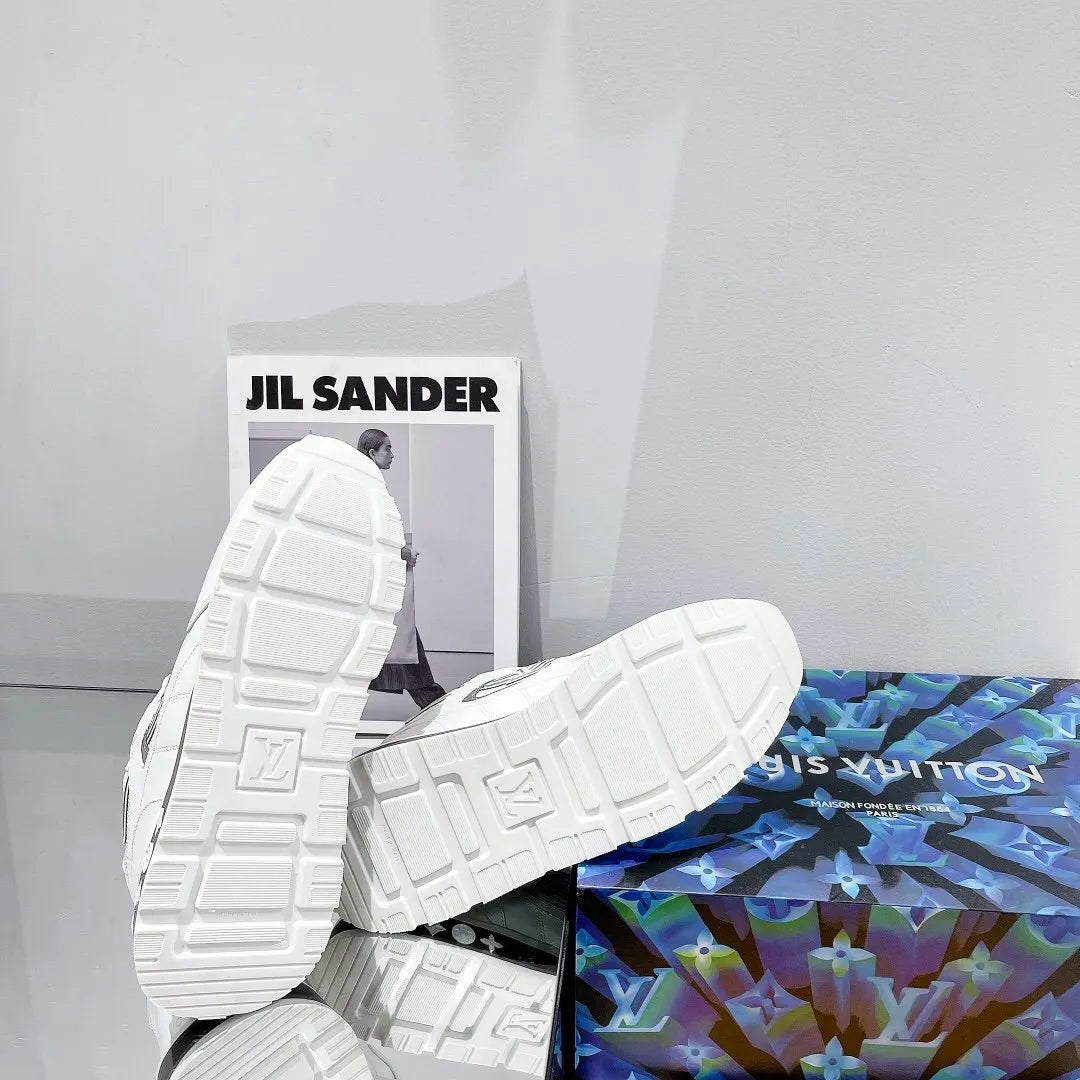 White Iridescent Textile Sneaker X119