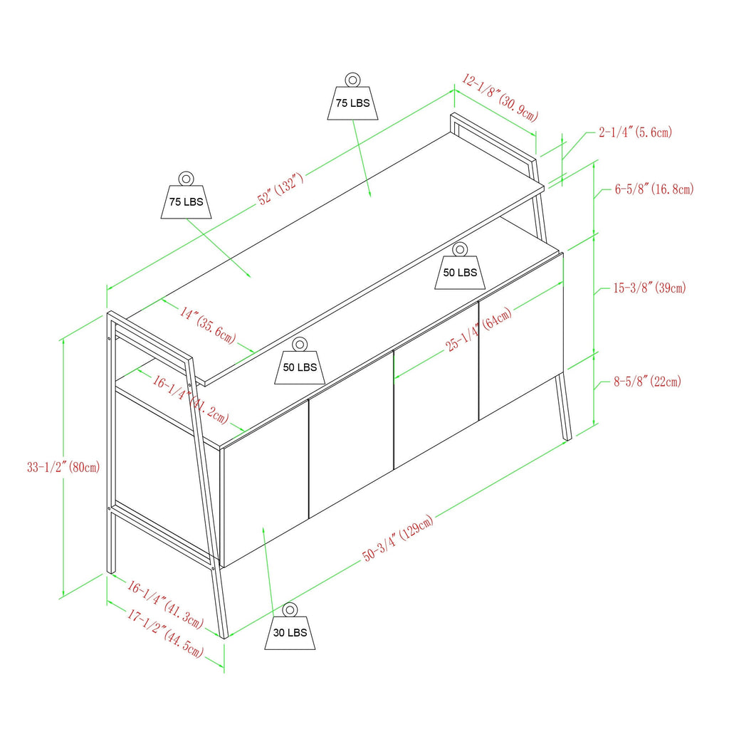 52-Inch Modern TV Stand Console J4095