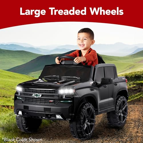 12V Licensed Chevrolet Silverado Ride On Truck Electric Car Toy with Parent Remote Control Pink D8623