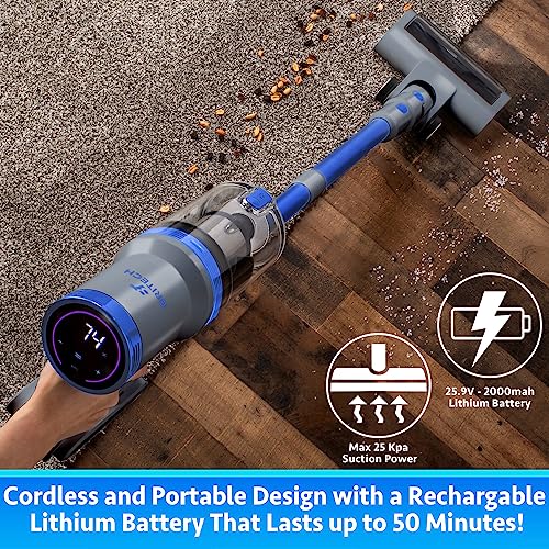 Cordless Stick Vacuum Cleaner with LED Display Screen B4205
