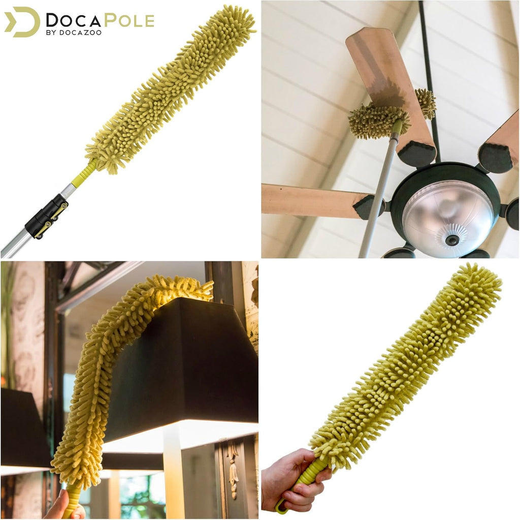 Cleaning Kit with 5-12 Foot Telescoping Extension Pole, Window Squeegee & Washer, 3 Dusting Attachments Y5668