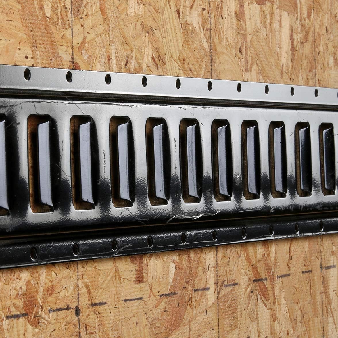 3-ft Black Powder Coated Steel E Track Tie-Down Rail W360