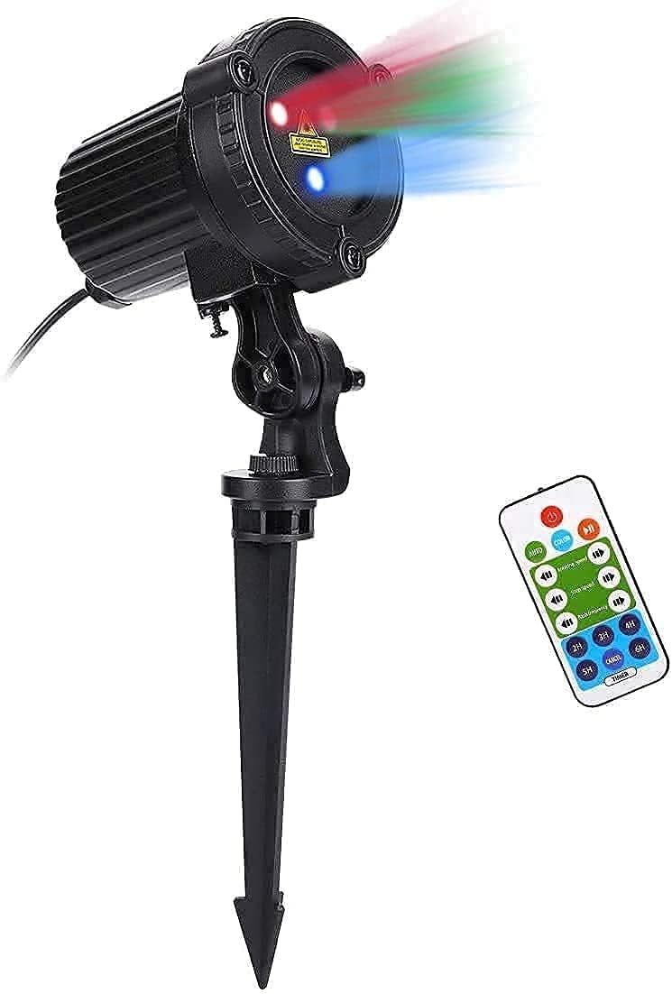 Christmas Projection Lights Outdoor Projector RGB 32 Motion Patterns Waterproof IP65 with Remote & Timer Z994