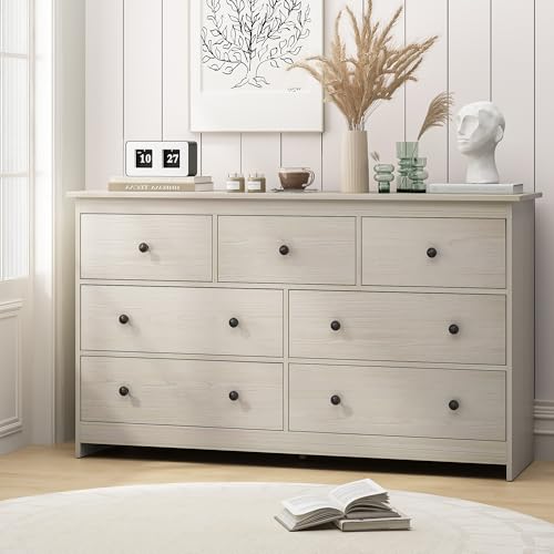 White 7 Drawer Wooden Dresser A320808
