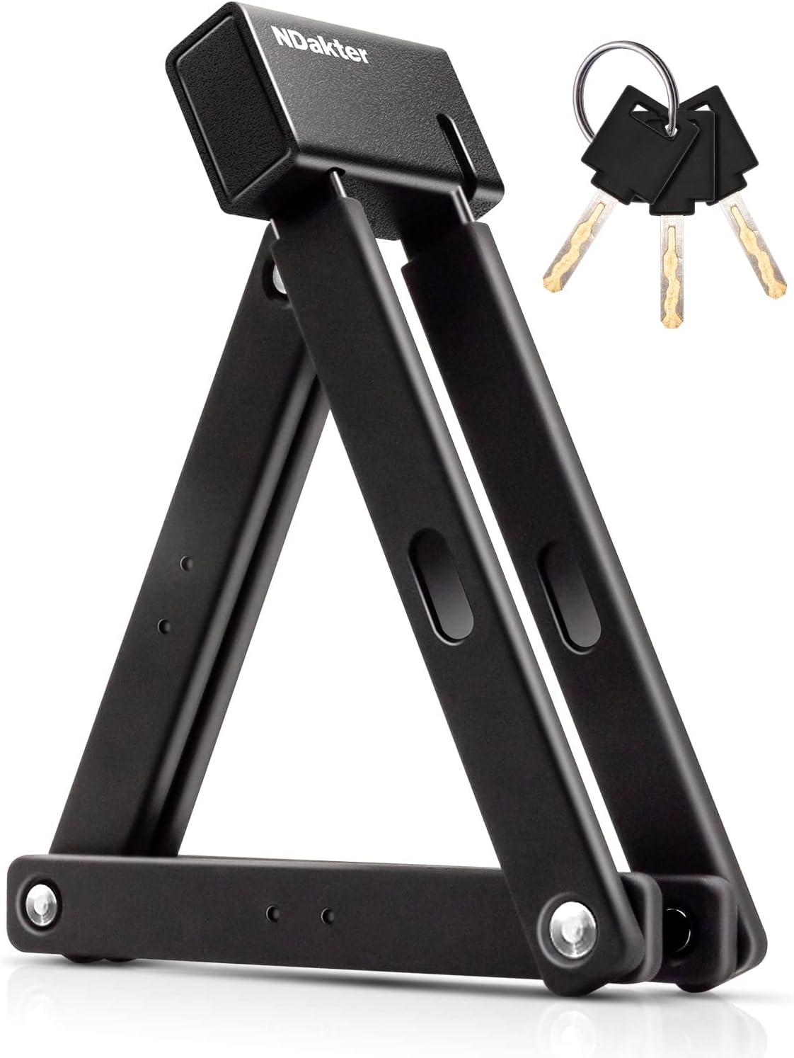 Black Pack of 2 Folding Bike Lock with Mounting Bracket Q358