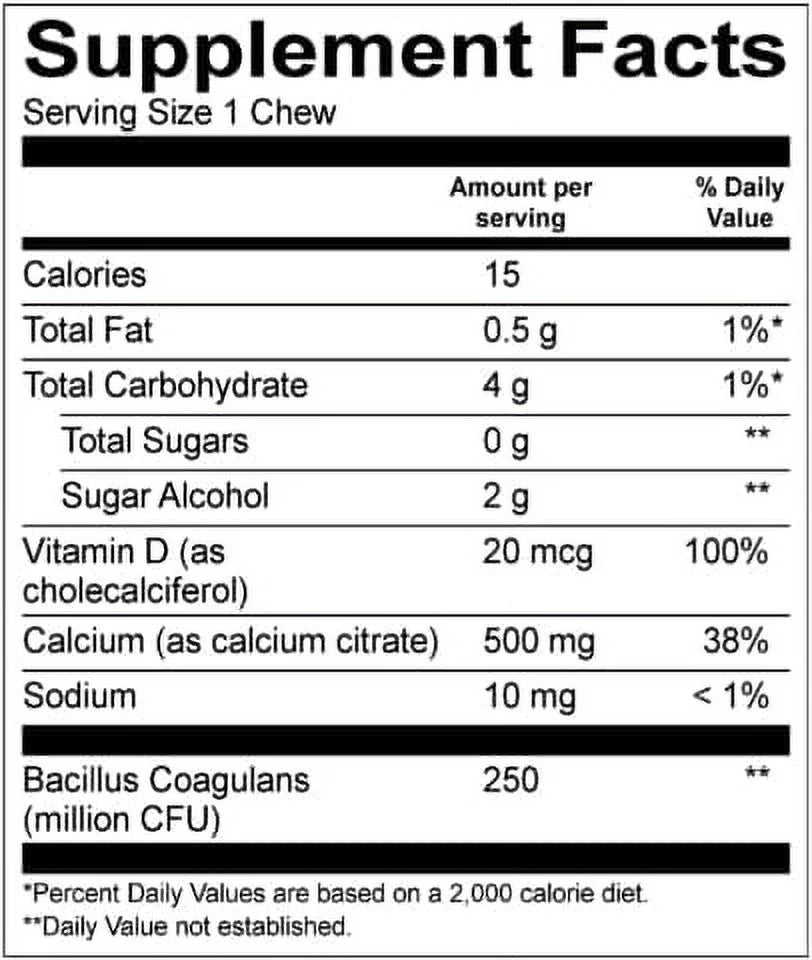 Capsules 3-Month Supply Multivitamin Calcium Citrate Soft Chews D611