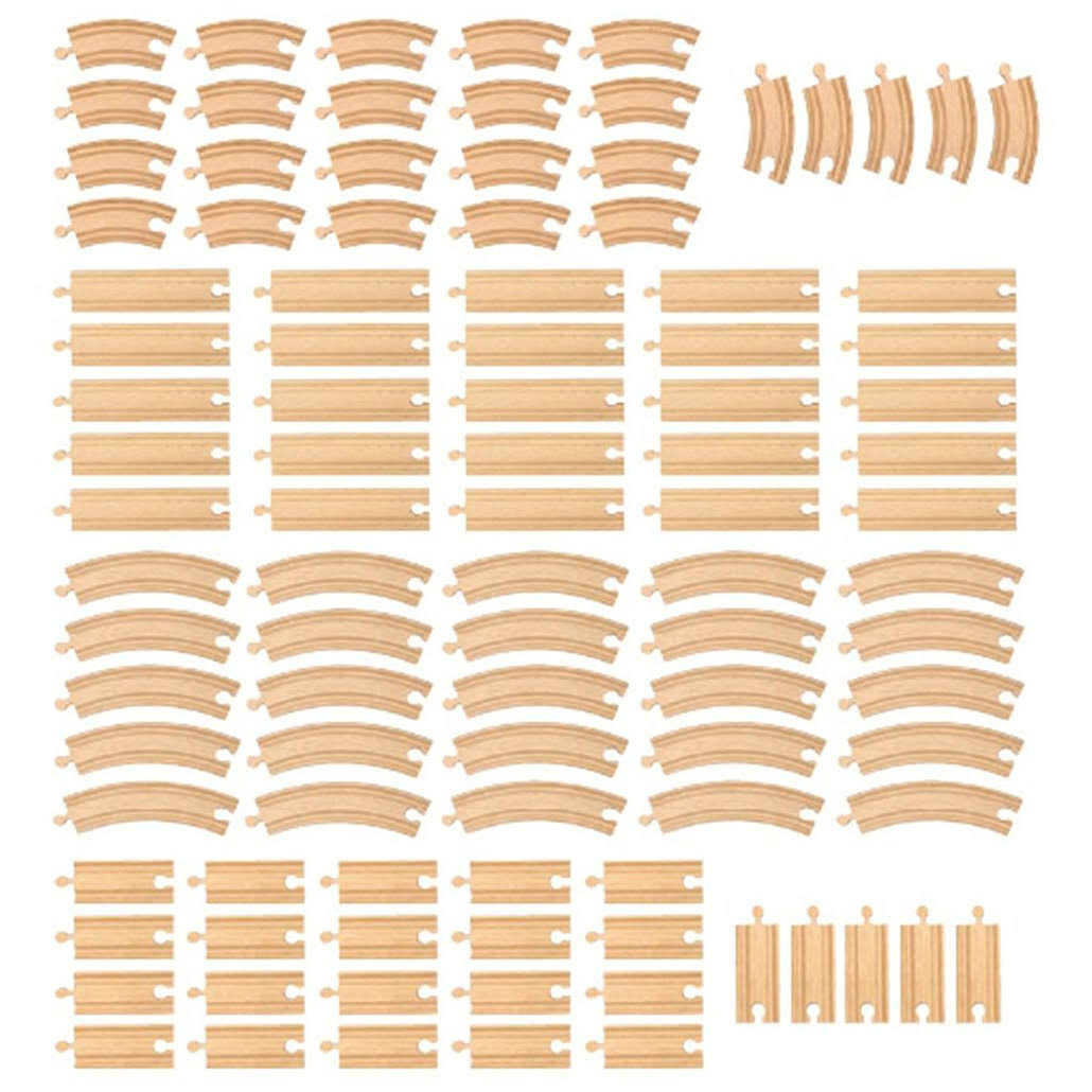 100 Piece Bulk Train Track Pack Q427
