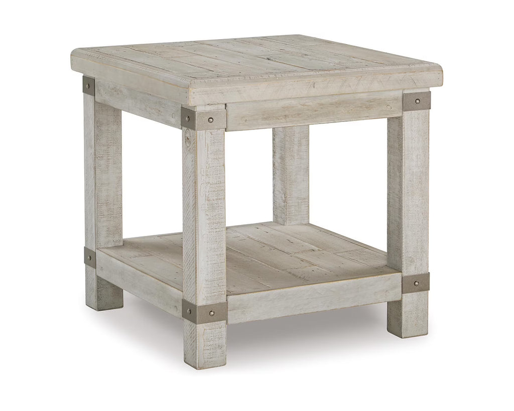 White Wash Gray End Table C84408