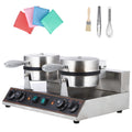 Stainless Steel Double-Ended Waffle Maker with Non-Stick Pan B845926