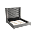Velvet Upholstered Queen Platform Bed Z129598