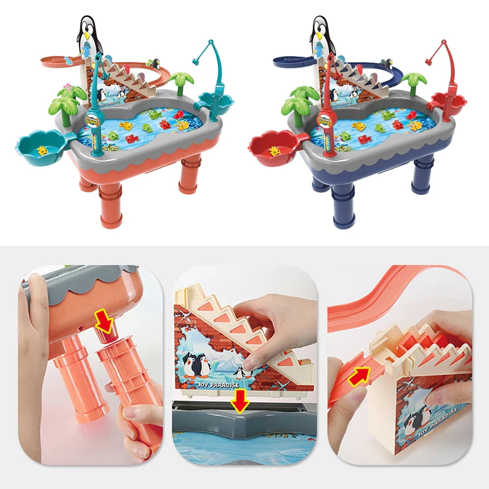 Toddler Toys Fishing Table Toys Water Table Pool Set X148