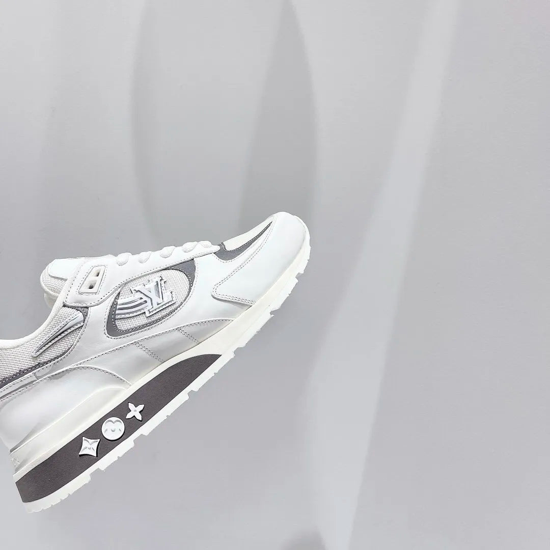 White Iridescent Textile Sneaker X119