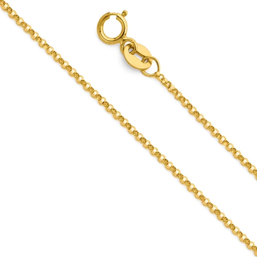 14K Yellow Gold Diamond-Cut Initial Pendant with 16" Chain Necklace T6029
