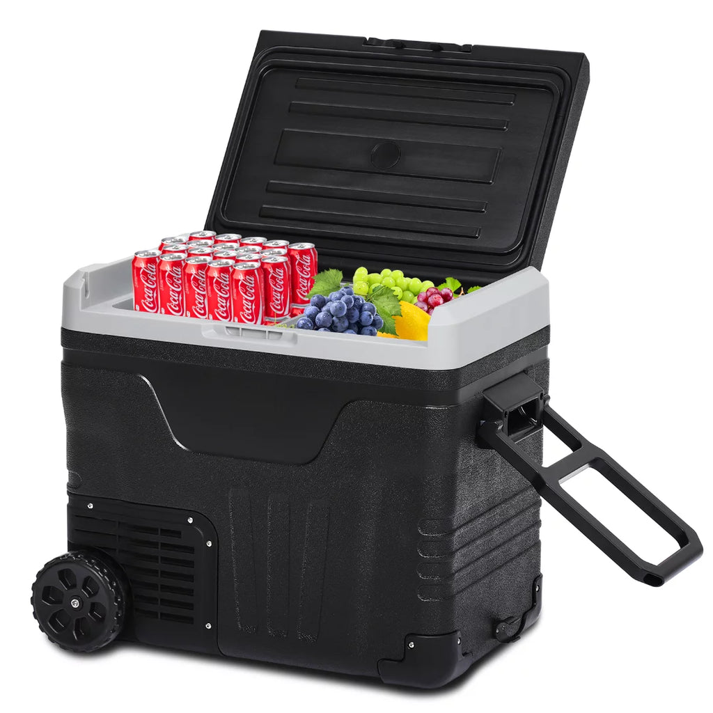 12 Volt Portable Car Refrigerator Freezer 53 Quarts Black H590