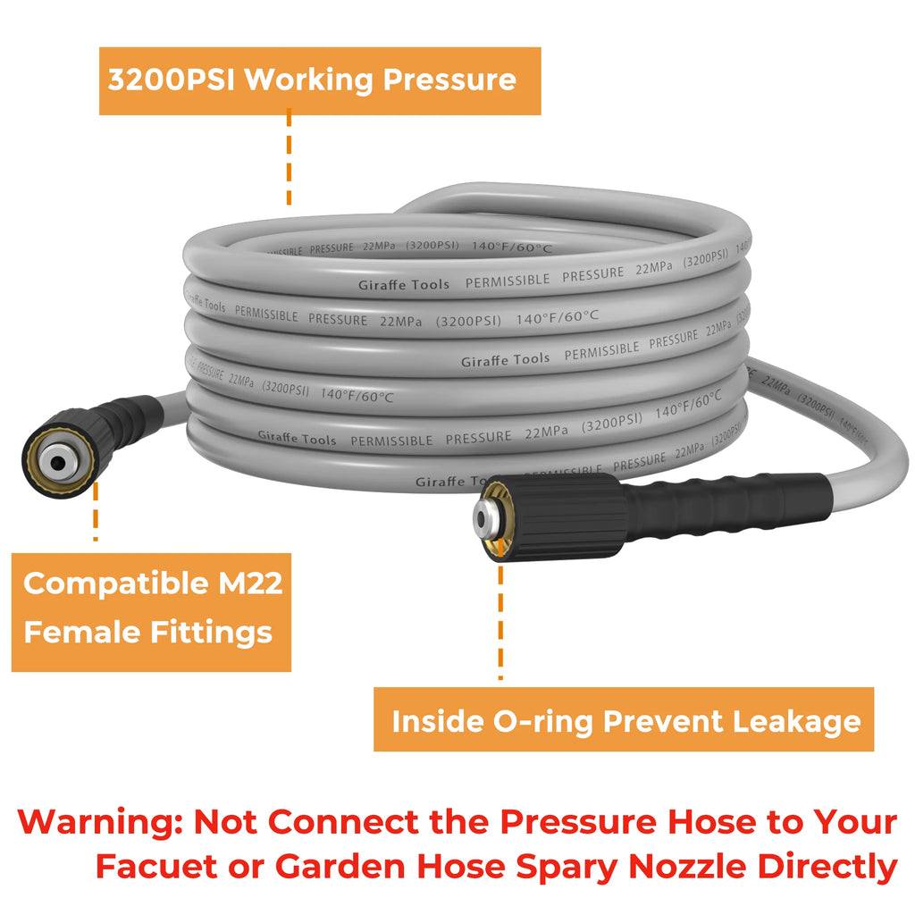 Power Washer Hose 25ft-100ft U6980