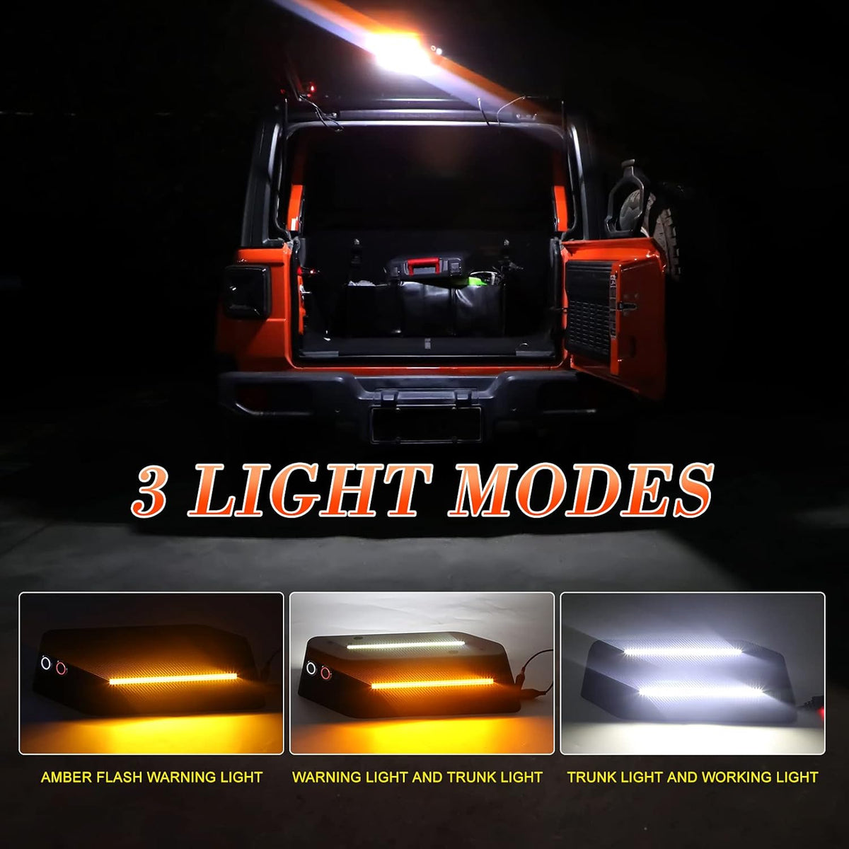 LED Trunk Rear Light Compatible with Jeep Wrangler JL JLU 2018 2019 2020 Pack of 2 K14469