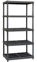 Black 5-Shelf Resin Shelf Unit A754